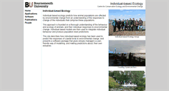 Desktop Screenshot of individualecology.bournemouth.ac.uk