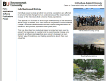Tablet Screenshot of individualecology.bournemouth.ac.uk