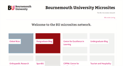 Desktop Screenshot of microsites.bournemouth.ac.uk